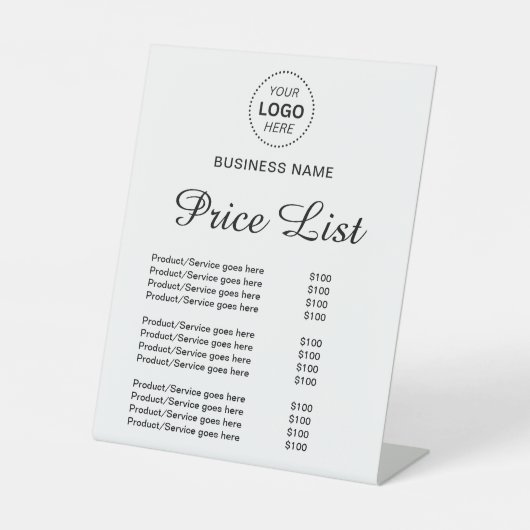 プロフェッショナル名前をカスタムするロゴサービス価格表 台座サイン (正面)