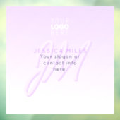 プロフェッショナル名&スローガンテンプレート | ライトパープル ウィンドウサイン (シート3)