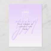 プロフェッショナル名&スローガンテンプレート | ライトパープル エンクロージャーカード (正面)