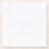 プロフェッショナル名&スローガンテンプレート | ライトパープル ガラスコースター (裏面)