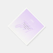 プロフェッショナル名&スローガンテンプレート | ライトパープル スタンダードカクテルナプキン (角)