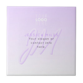 プロフェッショナル名&スローガンテンプレート | ライトパープル タイル