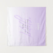 プロフェッショナル名&スローガンテンプレート | ライトパープル タペストリー (正面(横))