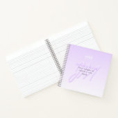 プロフェッショナル名&スローガンテンプレート | ライトパープル ノートブック (内部)
