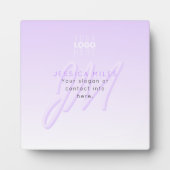 プロフェッショナル名&スローガンテンプレート | ライトパープル フォトプラーク (正面)