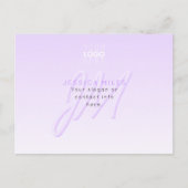 プロフェッショナル名&スローガンテンプレート | ライトパープル ポストカード (正面)