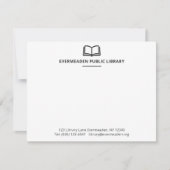 プロフェッショナル図書館名ミニマリスト ノートカード (正面)