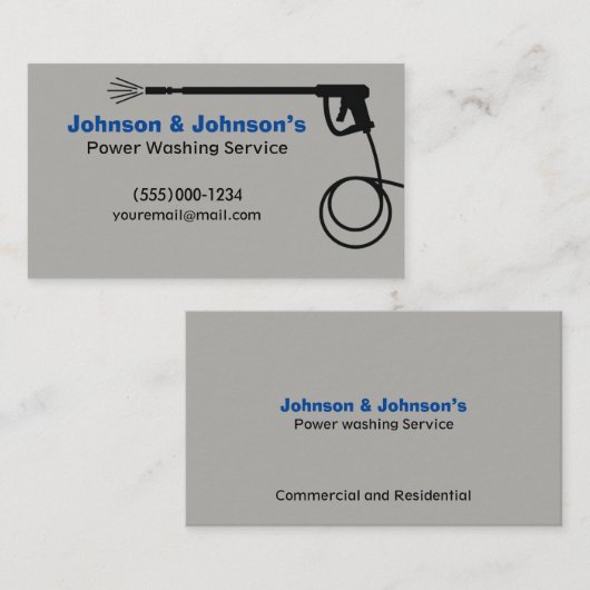 プロフェッショナル圧洗浄サービス 名刺 (正面/裏面)