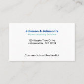 プロフェッショナル圧洗浄サービス 名刺 (裏面)