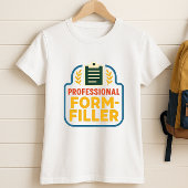 プロフェッショナル型枠フィラー；学校書類作成親 Tシャツ