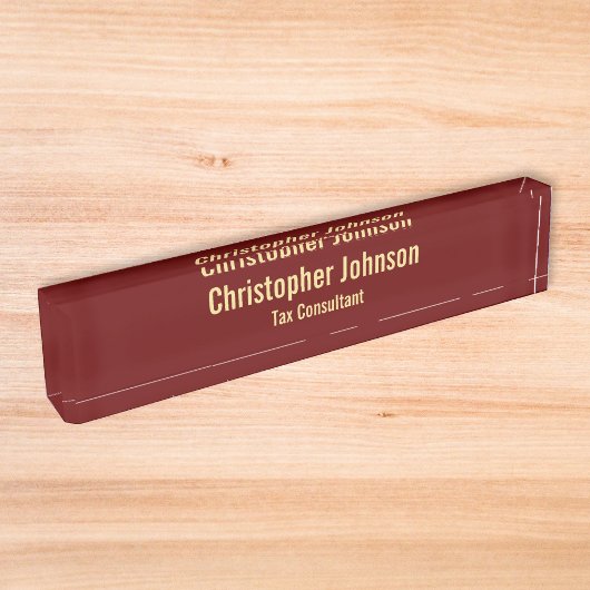 プロフェッショナル執行営業フェイク金ゴールド デスクネームプレート