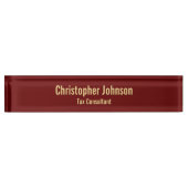 プロフェッショナル執行営業フェイク金ゴールド デスクネームプレート (正面)