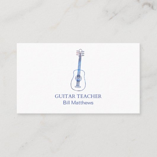 プロフェッショナル基本モダンギター先生 名刺 (正面)