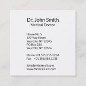 プロフェッショナル大切医療金ゴールド幹部 スクエア名刺 (裏面)