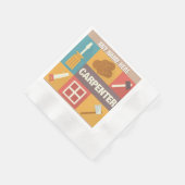 プロフェッショナル大工アイコニック設計 縁ありカクテルナプキン (角)