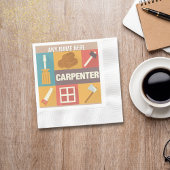 プロフェッショナル大工アイコニック設計 縁ありカクテルナプキン