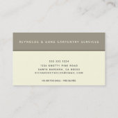 プロフェッショナル大工ツールヴィンテージセピア 名刺 (裏面)