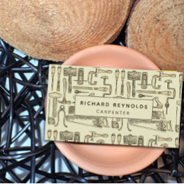 プロフェッショナル大工ツールヴィンテージセピア 名刺