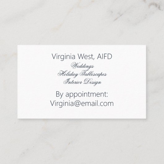 プロフェッショナル大理石と花崗岩の名刺 名刺 (裏面)