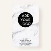 プロフェッショナル大理石ナースのフォトロゴコード バッジ (裏面)