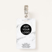 プロフェッショナル大理石ナースのフォトロゴコード バッジ (裏面クリップ)