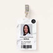 プロフェッショナル大理石ナースのフォトロゴコード バッジ (正面クリップ)