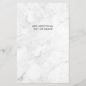 プロフェッショナル大理石ネイルサロン価格表メニュー チラシ (裏面)