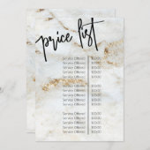 プロフェッショナル大理石ネイルサロン価格表メニュー メニュー (正面/裏面)