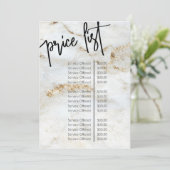 プロフェッショナル大理石ネイルサロン価格表メニュー メニュー (スタンド正面)