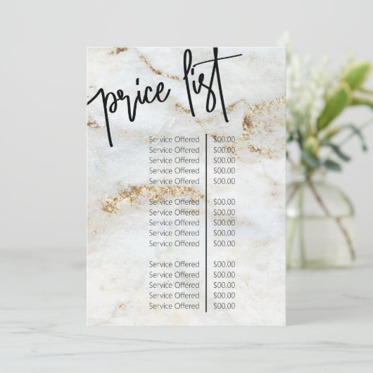 プロフェッショナル大理石ネイルサロン価格表メニュー メニュー (スタンド正面)