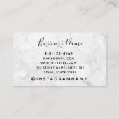 プロフェッショナル大理石モダンロイヤリティカード 名刺 (裏面)