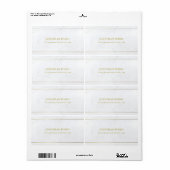 プロフェッショナル大理石金ゴールド文字シンプルデザイントレンディー ラベル (フルシート)