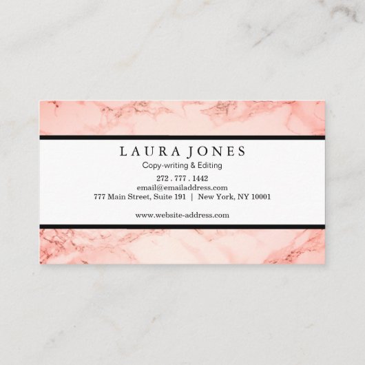 プロフェッショナル大理石 名刺 (裏面)