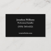 プロフェッショナル太陽のエネルギー機関サービスバス 名刺 (裏面)