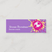 プロフェッショナル女子サッカーコーチ名刺 スキニー名刺 (正面)