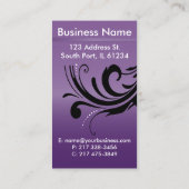 プロフェッショナル女性サロン美容師 | パープル 名刺 (裏面)