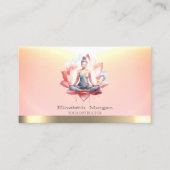 プロフェッショナル女性ロータスヨガ 名刺 (正面)