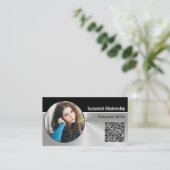 プロフェッショナル子気にカスタム楕円形 名刺 (スタンド正面)