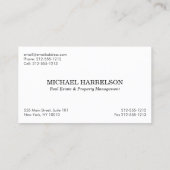 プロフェッショナル実在エステートエージェントグレーリネンビジネス 名刺 (裏面)