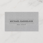 プロフェッショナル実在エステートエージェントグレーリネンビジネス 名刺 (正面)