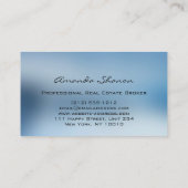 プロフェッショナル実在エステートエージェントブローカースモーキーブルー 名刺 (裏面)