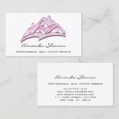 プロフェッショナル実在エステートエージェントブローカーハウスピンク 名刺 (正面/裏面)