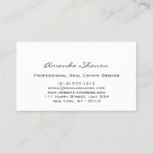 プロフェッショナル実在エステートエージェントブローカーハウス金ゴールド 名刺 (裏面)