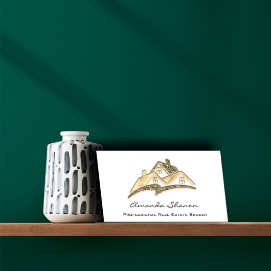 プロフェッショナル実在エステートエージェントブローカーホームグリッター 名刺