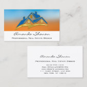 プロフェッショナル実在エステートエージェントブローカーホームロゴ 名刺 (正面/裏面)