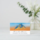 プロフェッショナル実在エステートエージェントブローカーホームロゴ 名刺 (スタンド正面)