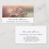 プロフェッショナル実在エステートエージェントブローカーホーム3Dバラ 名刺 (正面/裏面)