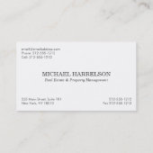 プロフェッショナル実在エステートエージェントDark Gray Business 名刺 (裏面)