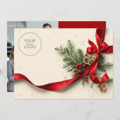 プロフェッショナル実在エステートチーム写真クリスマス シーズンカード (正面/裏面)