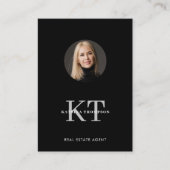 プロフェッショナル実在エステートフォト不動産仲介業者ブラック 名刺 (正面)
